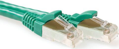 ACT Green 7 meter LSZH SFTP CAT6A patch cable snagless with RJ45 connectors CAT6A S/FTP LSZH SNG GN 7.00M (FB7707)