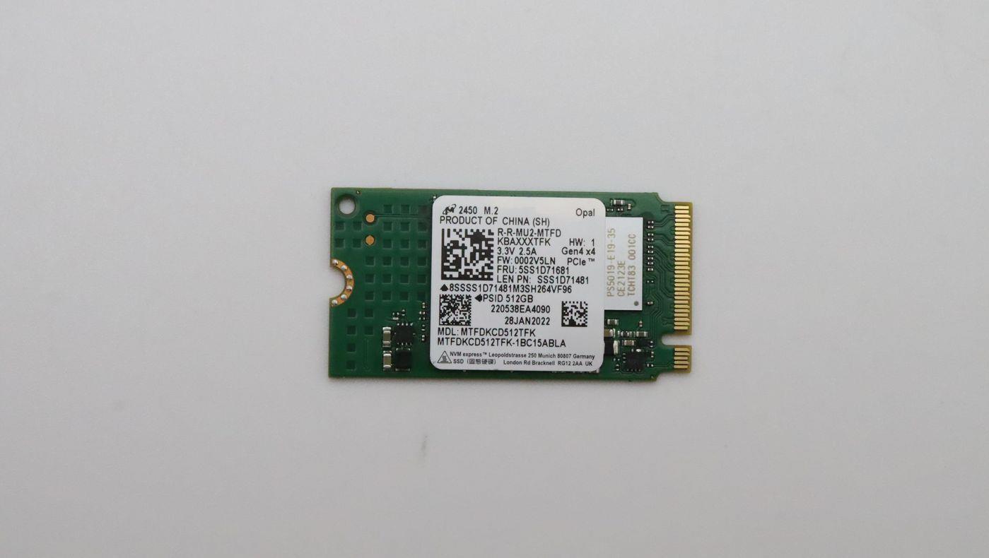 Lenovo SSD 512GB M.2 2242 PCIe4x4 Mic OP (5SS1D71681)