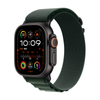 Apple Watch Ultra 2 GPS + Cellular 49mm Black Titanium Case mit Dark Green Alpine Band - Large (MX4T3FD/A)