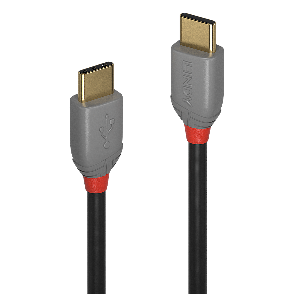 Lindy Anthra Line USB-Kabel USB-C auf USB-C 1 m Schwarz