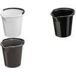 plast team Putzeimer "VANCOUVER", rund, 10 Liter, schwarz Material: PPC, ergonomisch geformeter schwarzer Henkel, - 1 Stück (10590809)