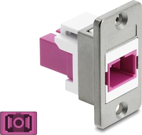 Delock Panel Mount SC Simplex Buchse zu silber violett (91089)