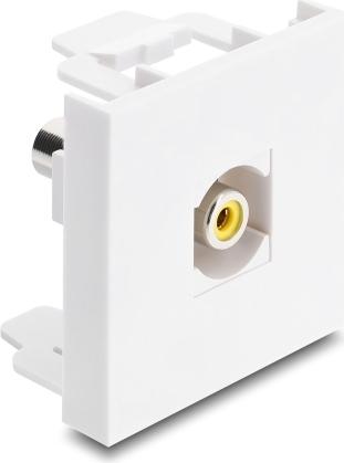 Delock Easy 45 Modul Cinch Buchse zu Cinch Buchse gelb / weiß (91814)