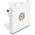 Delock Easy 45 Modul Cinch Buchse zu Cinch Buchse gelb / weiß (91814)
