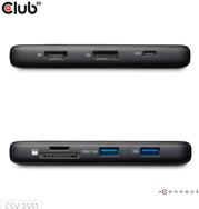 Club 3D 8-1 PORTABLE DOCK USB TYPE-C R 10GBPS TO HDMI#AND DisplayPort# 8K30Hz PD MAX - Digital/Daten (CSV-2551)