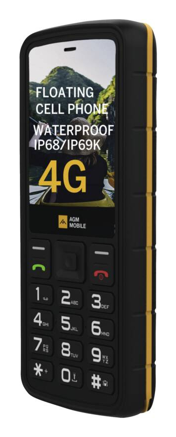 AGM Mobile M9F 4G Floating 2,4" IP68/IP69/MIL-STD-810G 1000 mAh Schwarz, Orange