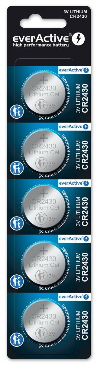Everactive CR24305BL Einwegbatterie CR2430 Lithium 3 V Metallic