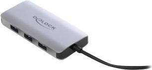DELOCK USB 3.2 Gen 1 Hub mit 4 Ports und Gigabit LAN und PD