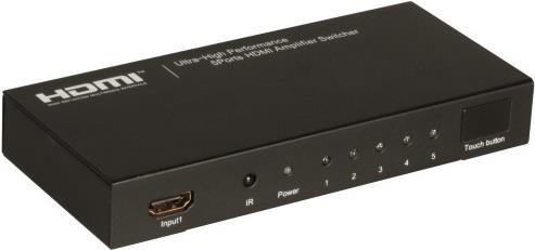 EFB-Elektronik HDMI+ Switch 5-Port, inkl. FB 3D/1080p, HDCP, inkl. Netzteil Hersteller: EFB Elektronik (ME1010)