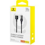 Baseus Gem USB A auf USB C Schnellladekabel 1 m 100 W Schwarz (P10373002111-00)