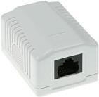 ACT Surface mounted box unshielded 1 ports CAT6. Type: CAT6 Wall mountbox c6 1 prt unsh (FA6003)