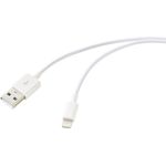 Renkforce USB-Kabel USB 2.0 USB-A Stecker, Apple Lightning Stecker 1.00 m Weiß (frosted) RF-5724084 (RF-5724084)