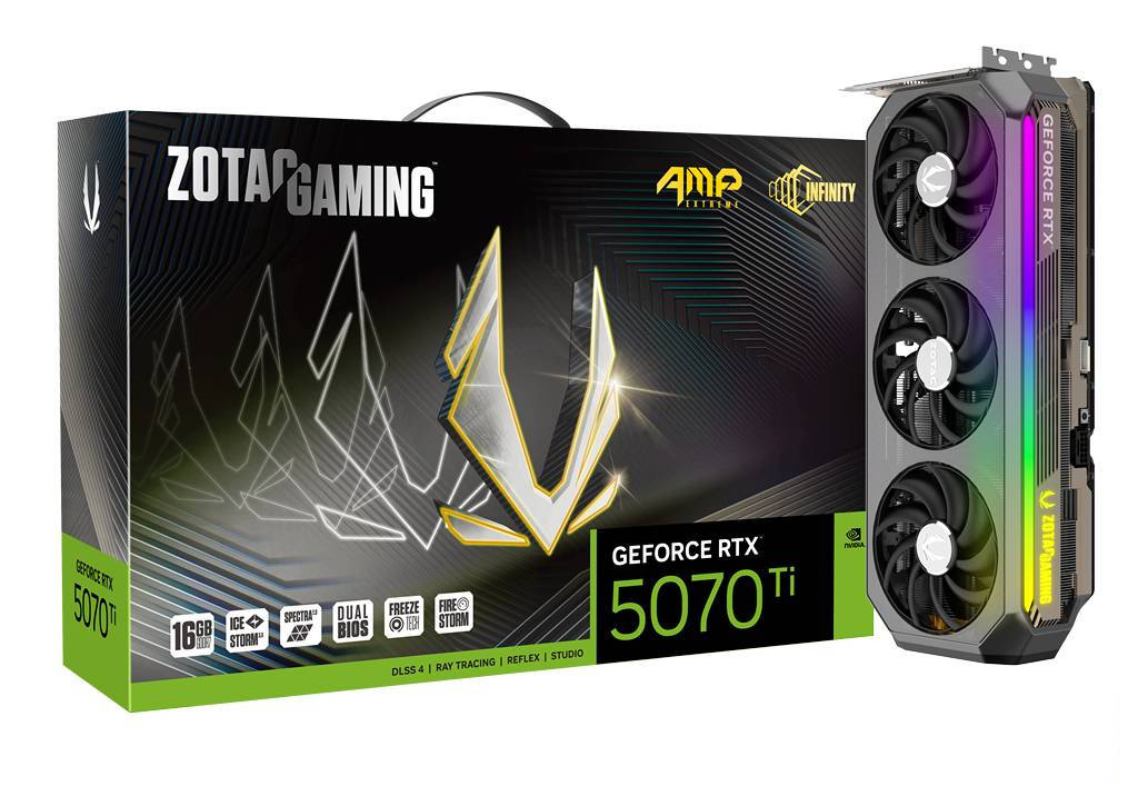 ZOTAC GAMING GeForce RTX 5070 Ti AMP Extreme INFINITY 16 GB GDDR7 Schwarz