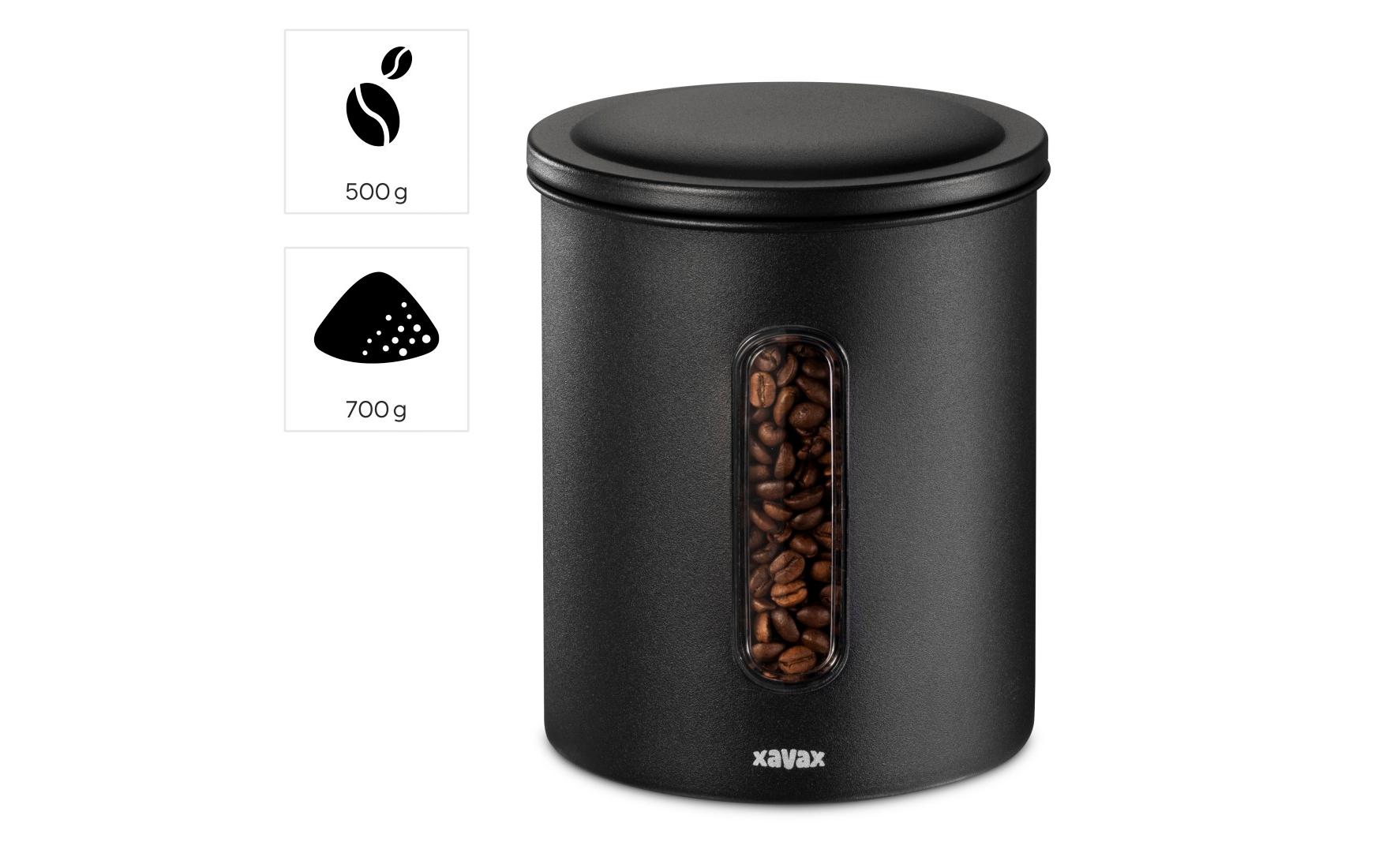 Xavax 00111275 Kaffeedose Stahl Rund 0,7 l Schwarz