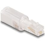 DeLOCK 88169 Kabeladapter RJ10 Transparent - Weiß (88169)
