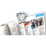 magnetoplan Magnetclip, 35 mm, silber, Inhalt: 3 Stück hält bis zu 26 Batt DIN A4 sicher in der Klammer (16670)