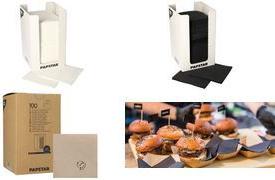 PAPSTAR Cocktail-Servietten "PUNTO", 200 x 200 mm, natur Tissue, 2-lagig, 1/4 Falz, mit Punkt auf Punkt Mikro - 1 Stück (89546)