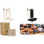 PAPSTAR Cocktail-Servietten "PUNTO", 200 x 200 mm, natur Tissue, 2-lagig, 1/4 Falz, mit Punkt auf Punkt Mikro - 1 Stück (89546)