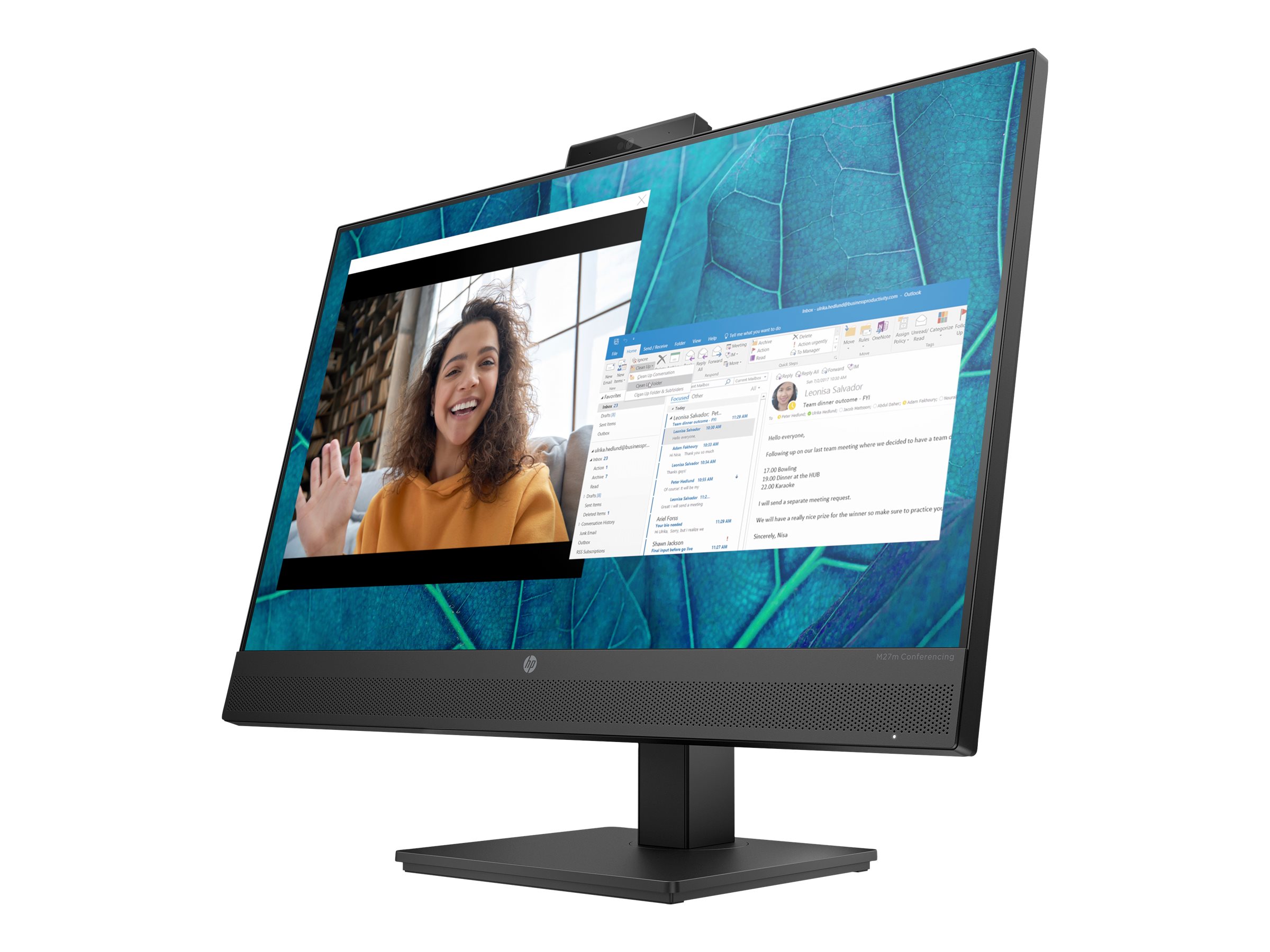 HP M27m Conferencing Monitor 27" IPS Full HD HDMI DisplayPort USB-C Schwarz