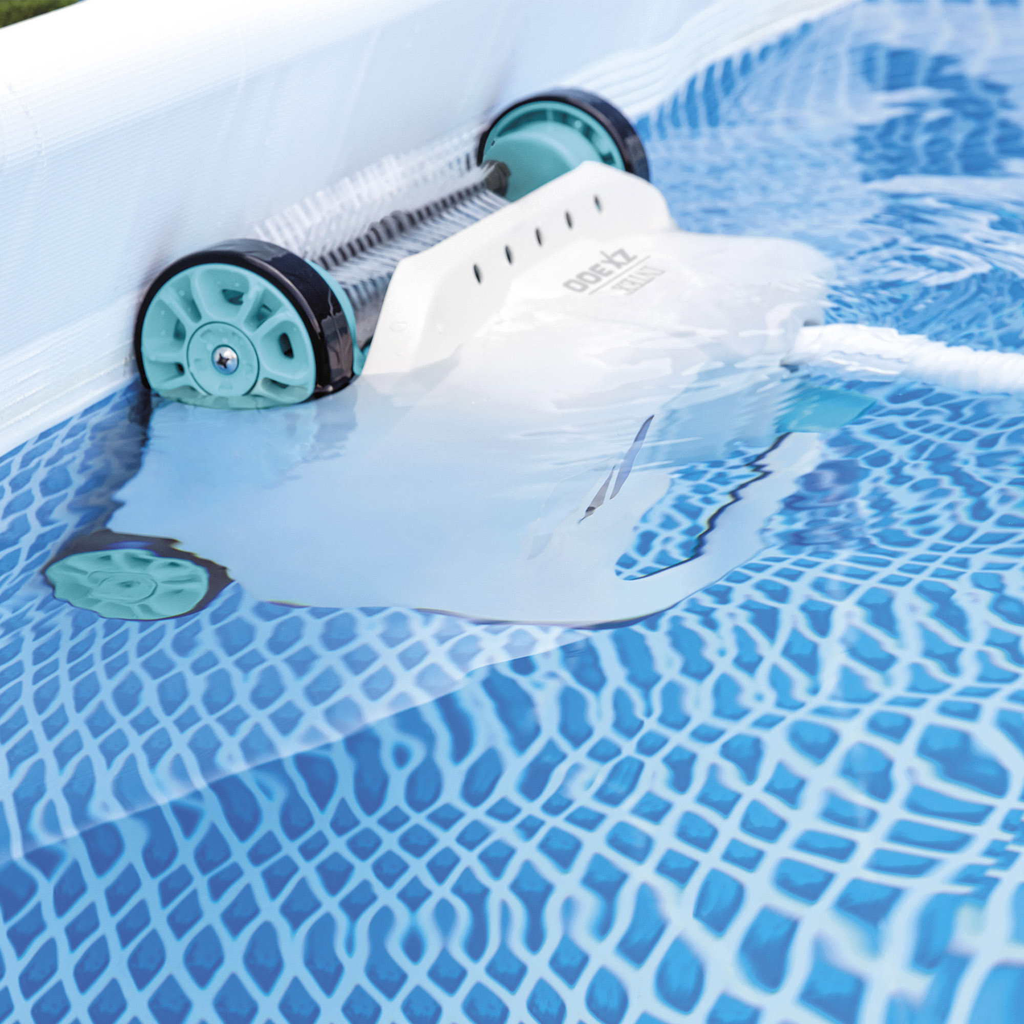 Intex 28005 Roboter-Pool-Reiniger für überirdische Pools 6 m³/h Boden und Wand Schwarz, Blau, Weiß