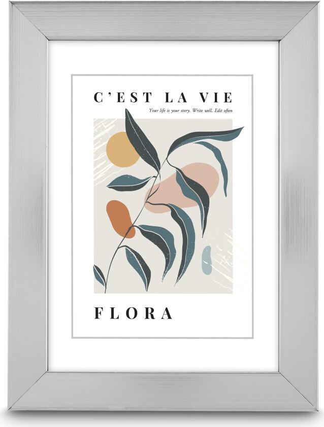Hama Kunststoffrahmen Flora, Silber, 13 x 18 cm (00193309)