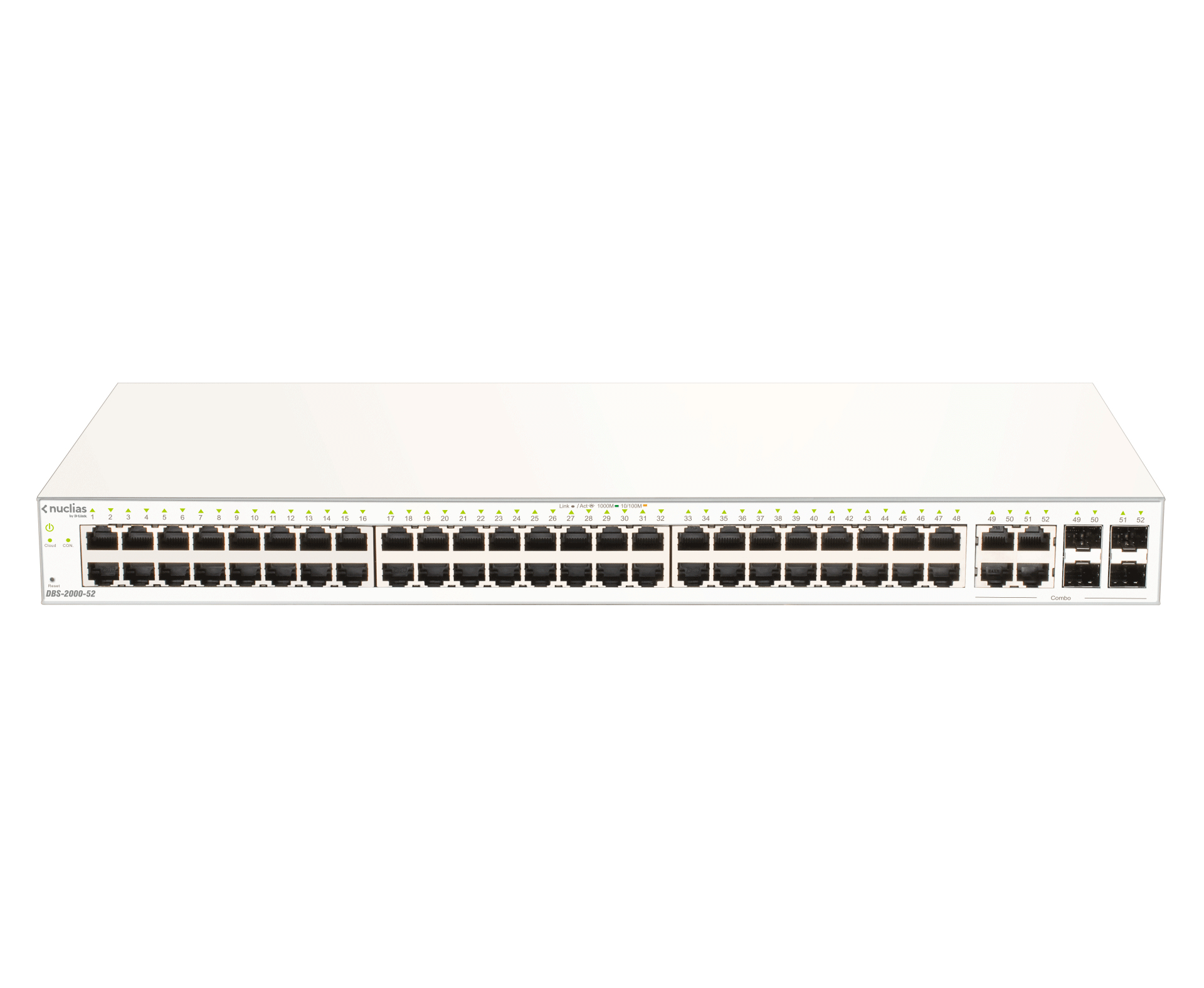 D-Link Nuclias Cloud-Managed DBS-2000-52 Managed L2 Switch 48x Gigabit + 4x Combo SFP Weiß