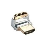Lindy CROMO HDMI Adapter, 90 Grad "Rauf" HDMI Winkeladapter 90 Grad lenkt HDMI Anschlüsse um, wenn hinter dem Gerät für HDMI Standardkabel nicht ausreichend Platz vorhanden ist (41506)