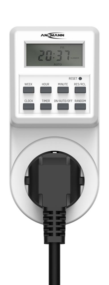 Ansmann AES6 Steckdosen-Zeitschaltuhr Digital 3680 W Weiß