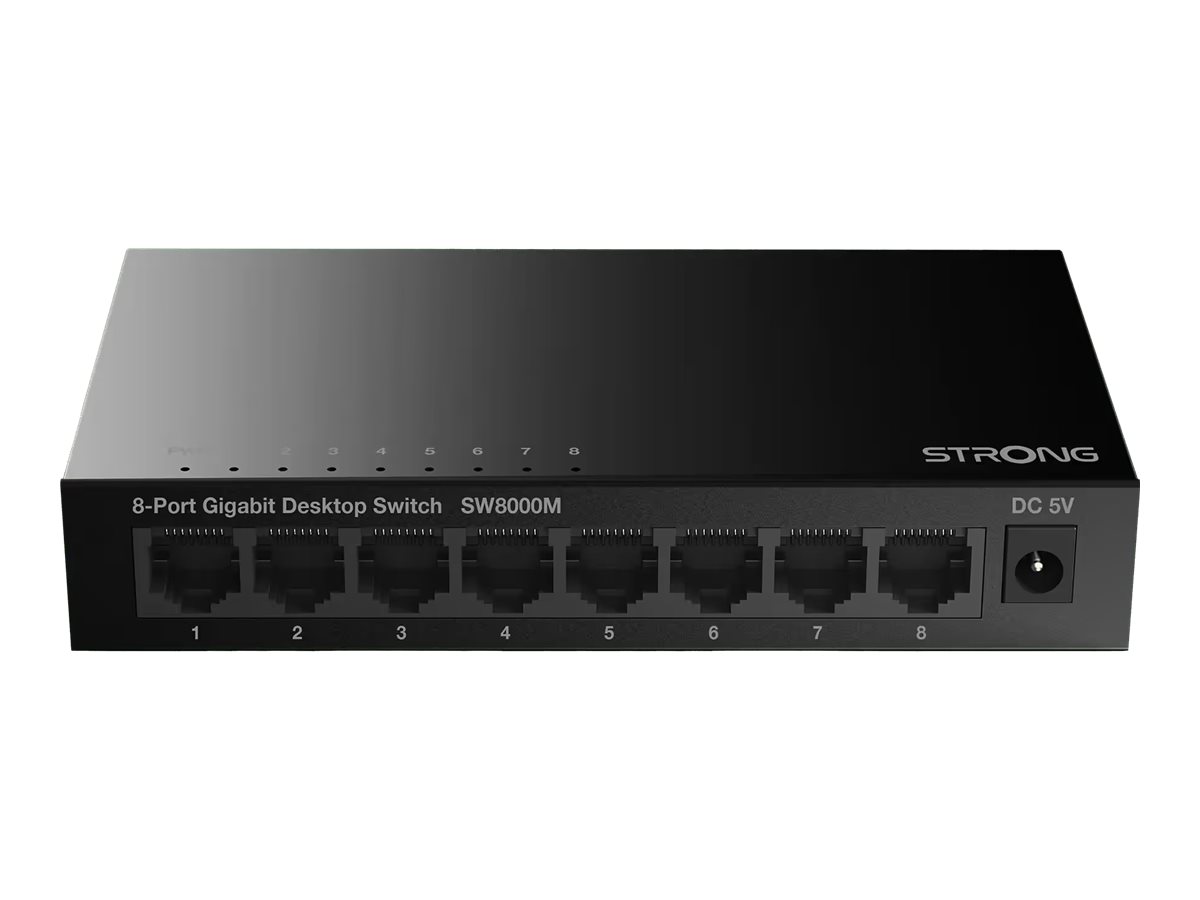 Strong SW8000M Gigabit Ethernet Switch 8-Port Unmanaged Schwarz