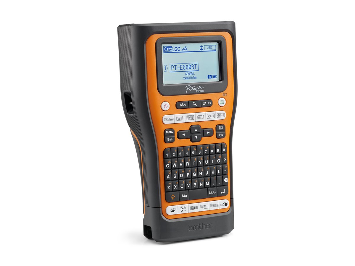 Brother P-Touch PT-E560BTSP Etikettendrucker Thermotransfer 180 dpi 30 mm/s Bluetooth 5.0 USB 3.0 Schwarz, Orange