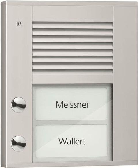 TECHNISAT Audio Außenstation PDS PDS02-EN/04 2Tasten 1reihig AP silber (PDS02-EN/04)