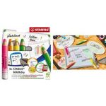 STABILO Whiteboard-Marker MARKdry NEON, 4er Etui neu entwickelte XXL-Mine speziell für Whiteboards und - 1 Stück (648/4-01)