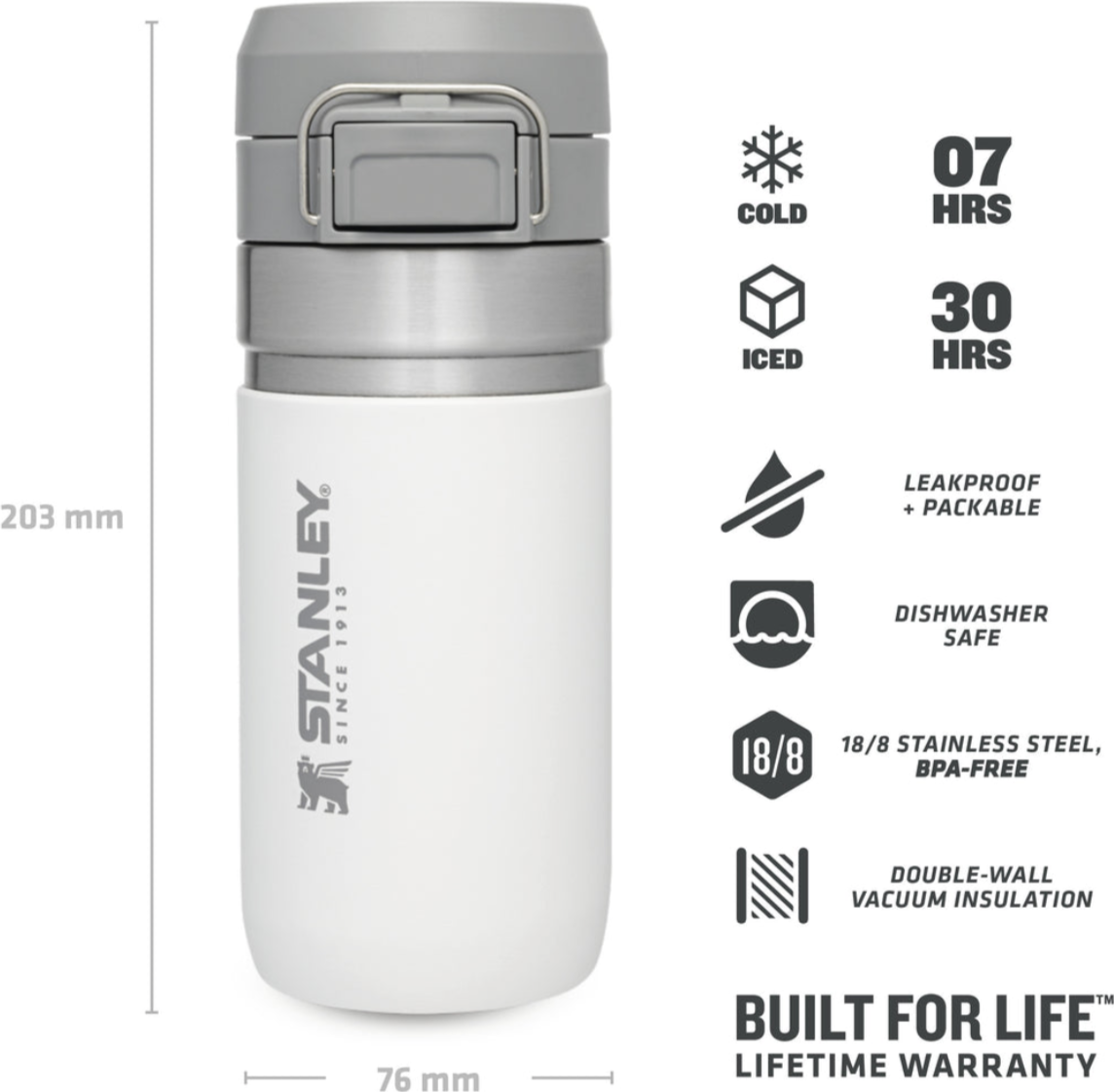 Stanley 10-09148-024 Thermosflasche 0,47 l Weiß (10-09148-024)