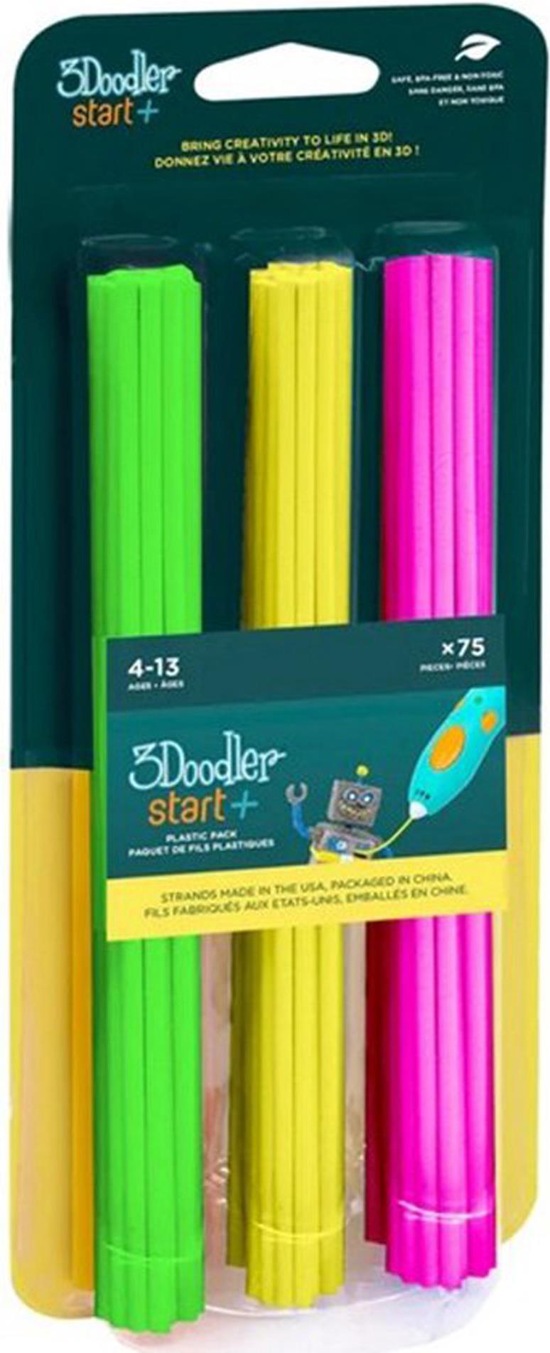 3Doodler Start 3DS-ECO-MIX4-75 3D-Druckmaterial Kompostierbarer Kunststoff Grün (3DS-ECO-MIX4-75)