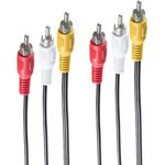 shiverpeaks ®-BASIC-S--Video Cinch Kabel-3 Cinchstecker auf 3 Cinchstecker, 1xVideo, 2xAudio, 5,0m (BS90024-5)