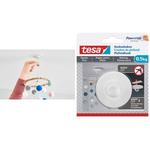 tesa Powerstrips Deckenhaken, für Tapete & Putz, 0,5 kg ideal zur Befestigung von Deko-Objekten, - 1 Stück (77781-00000-00)