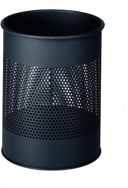 DURABLE Papierkorb Metall 15L rund mit Perforation 165 mm 1 ST 331058