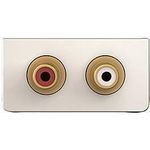 KIND Konnect design - Audio 7454000510 2xCinch Blende 1/2 mit Kabelpeitsche ws 1 (7454000510)