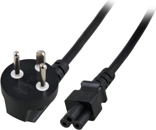 EFB-Elektronik Netzleitung Dänemark DPin 90°- C5 180°, schwarz, 1,8m, 3 x 0,75 mm² Hersteller: EFB Elektronik (EK540.1,8)