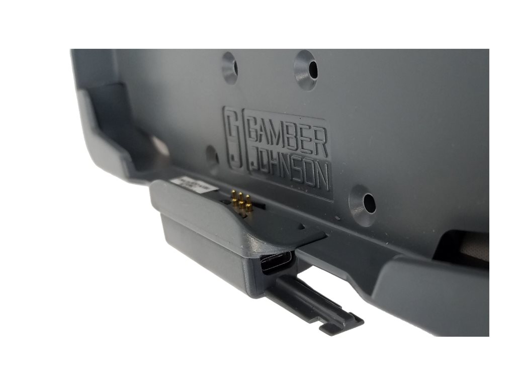 Gamber-Johnson Ladeschale 7160-1148-10 für Samsung Galaxy Tab Active2/Active3 mit Kfz-Netzteil Schwarz, Grau