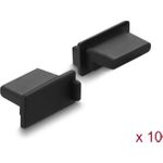 Delock Staubschutz für USB Typ-A Buchse 10 Stück Silikon schwarz (87490)