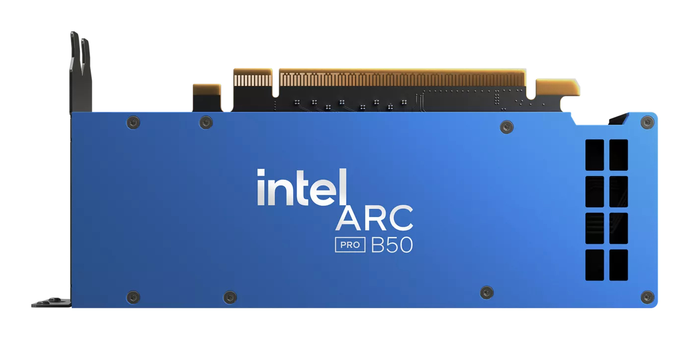 Intel Arc Pro B50 16 GB GDDR6 Grafikkarte Schwarz, Blau