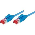 Patchkabel S/FTP, PiMF, Cat 6, blau, 3.0 m Halogenfrei, mit Leoni-Kabel und Hirosesteckern TM21 (bisherige Bezeichnung S/STP) (73603B)
