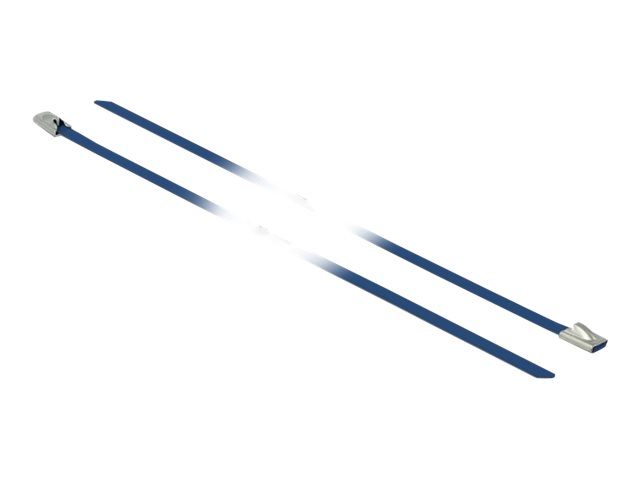 Delock Kabelbinder 40 cm Edelstahl 10 Stück Blau