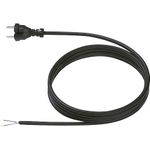Bachmann Electric Strom Anschlusskabel [ Konturen-Stecker - Kabel, offenes Ende] Schwarz 5 m 246176 (246176)