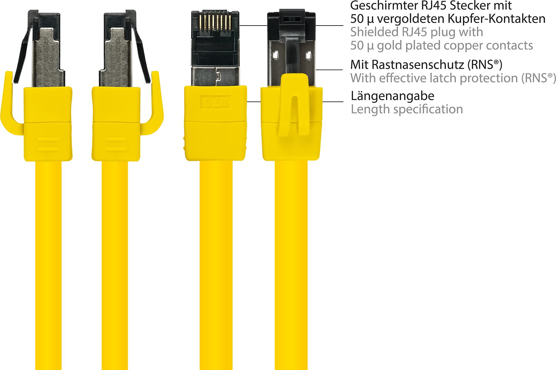 Good Connections 8080-150Y Netzwerkkabel Cat8.1 S/FTP 15 m RJ-45 Gelb