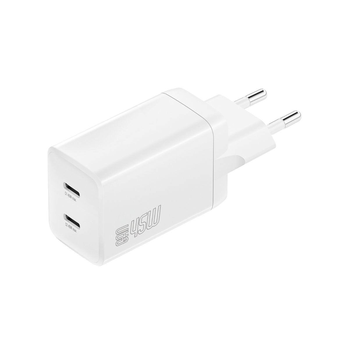 4smarts PDPlug Dual Netzteil 45 W GaN Weiß
