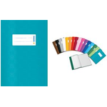 HERMA Heftschoner, DIN A5 quer, aus PP, dunkelblau gedeckt mit Strukturprägung, mit Beschriftungsetikett - 10 Stück (19841)