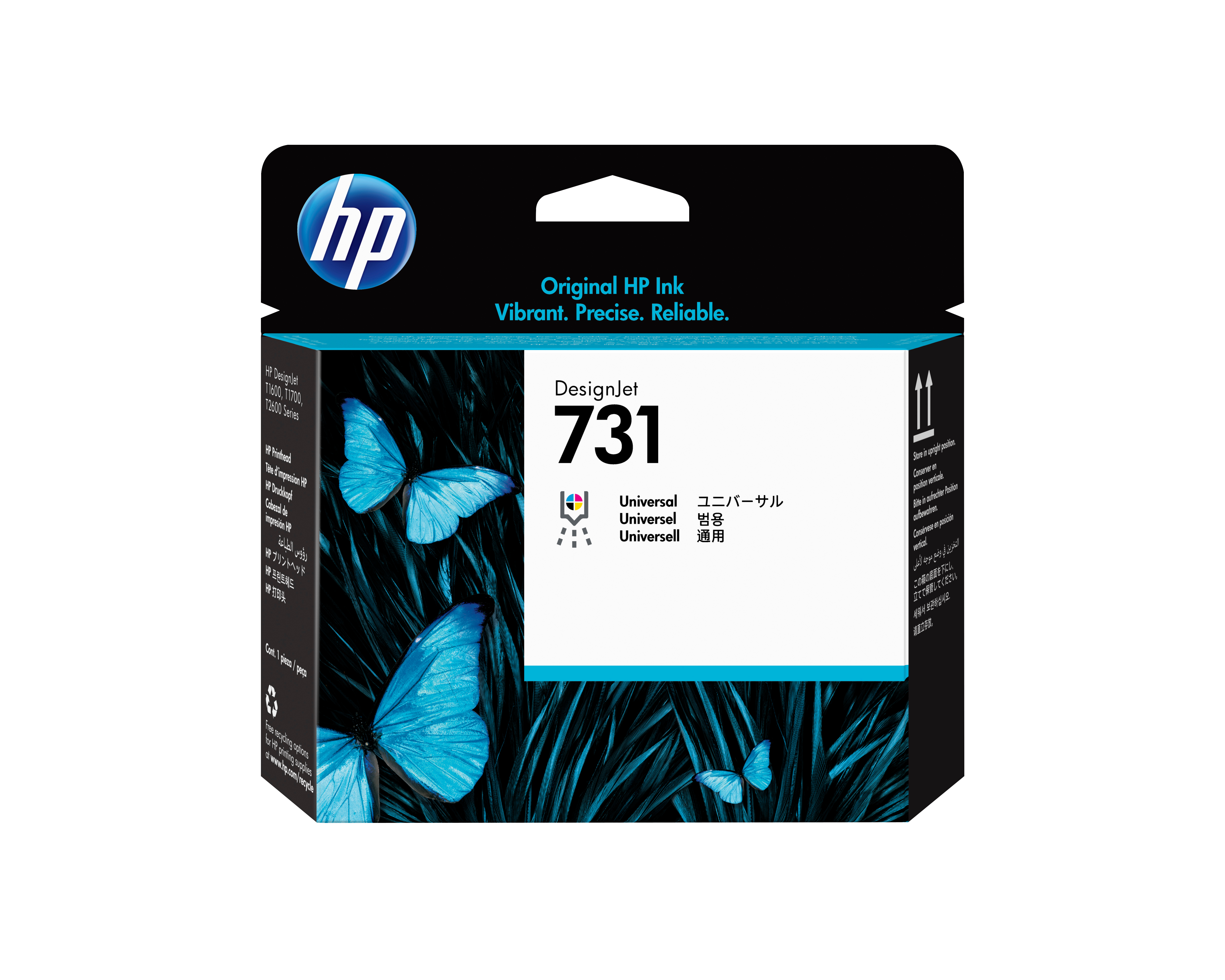 HP 731 DesignJet Druckkopf Original (P2V27A) Cyan Magenta Gelb Foto schwarz Mattschwarz Grau