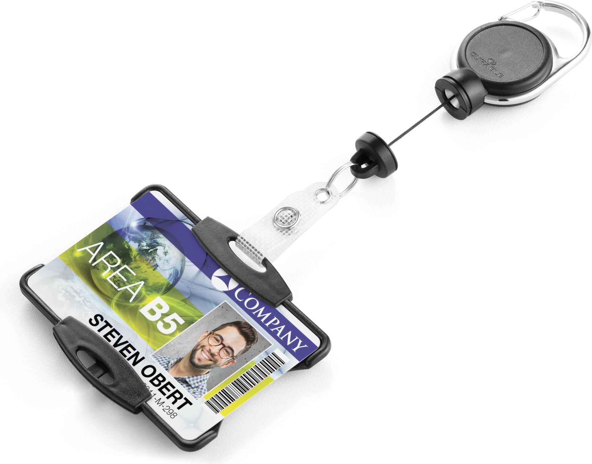 DURABLE Ausweishalter mit Jojo EXTRA STRONG für 1 Karte 1 ST 868901